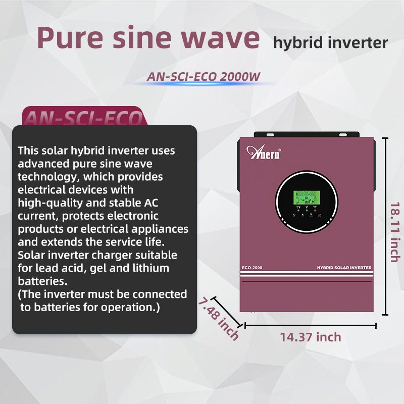 Anern 3200W 2000W Off Grid Hyb - огляд і ціна Grid Tie Inverter Limiter 2000W